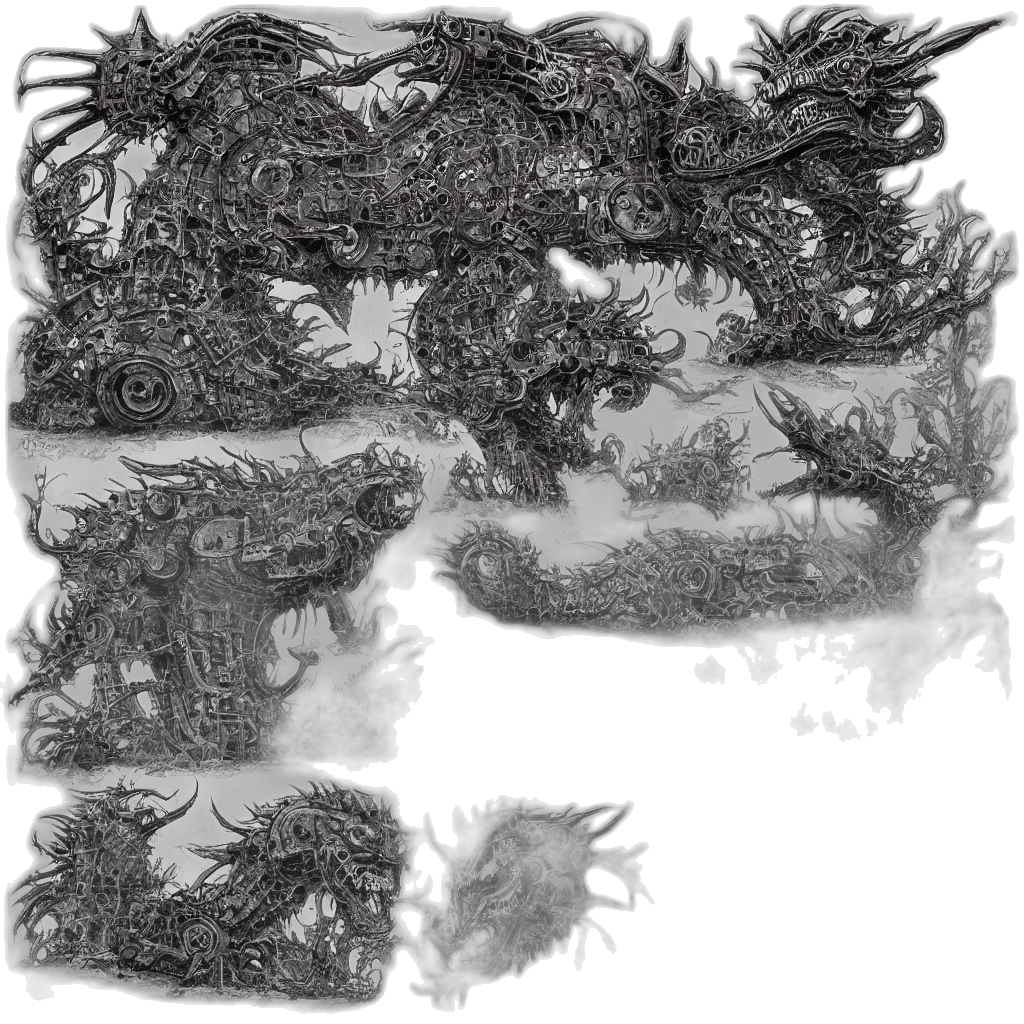 dragon, crown, hair, mask transparent PNG cut-out