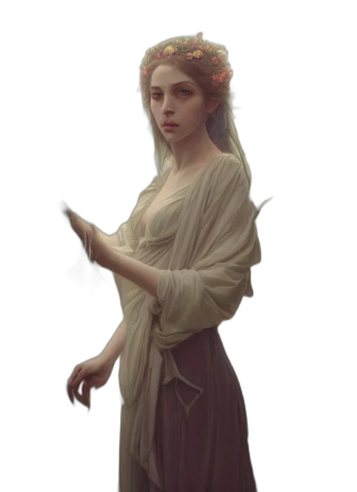 staff, dress, crown, creature transparent PNG cut-out