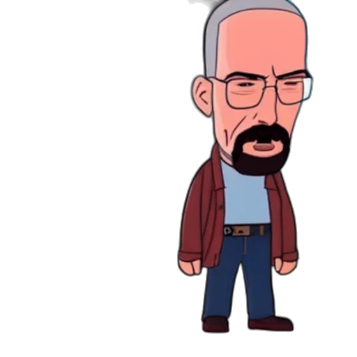 jacket, cartoon, concept art, comic book art, pixel art, hank, calling, walter transparent PNG cut-out