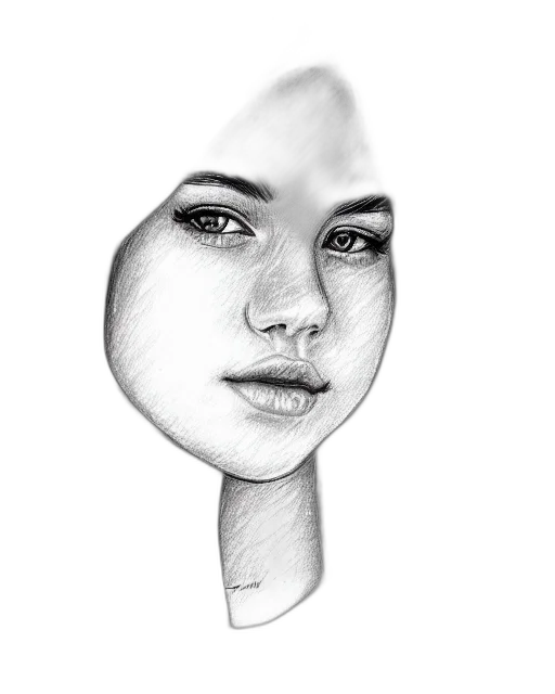 face, mask, crown, jewelry, photorealistic, pencil sketch, fantasy art, cartoon transparent PNG cut-out