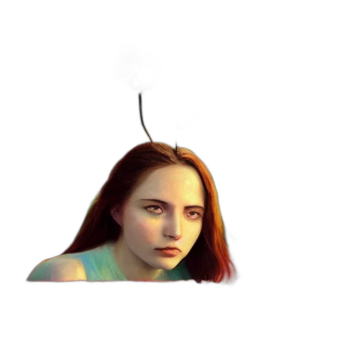 hair, face, creature, robot, pixel art, photorealistic, concept art, 3d render transparent PNG cut-out