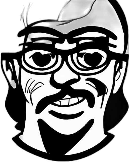 face, staff, cartoon, comic book art, concept art, pencil sketch, simple, ink transparent PNG cut-out