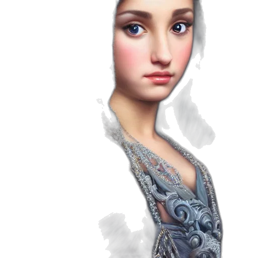 dress, jewelry, face, robot transparent PNG cut-out
