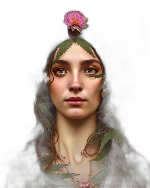 face, crown, mask, flower transparent PNG cut-out