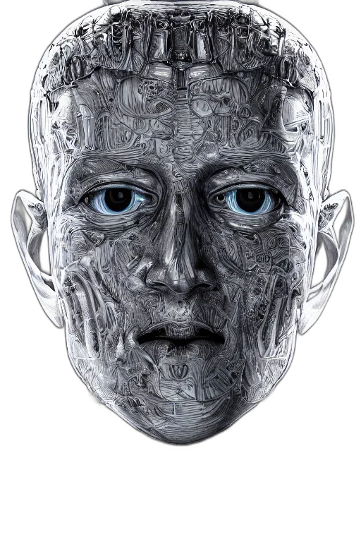 mask, robot, face, creature transparent PNG cut-out