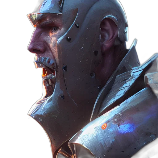 face, mask, robot, concept art, cyberpunk, fantasy art, photorealistic, portrait transparent PNG cut-out