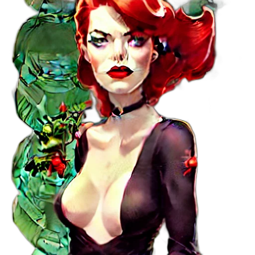 comic book art, concept art, fantasy art, cartoon, green, red, phil, noto transparent PNG cut-out