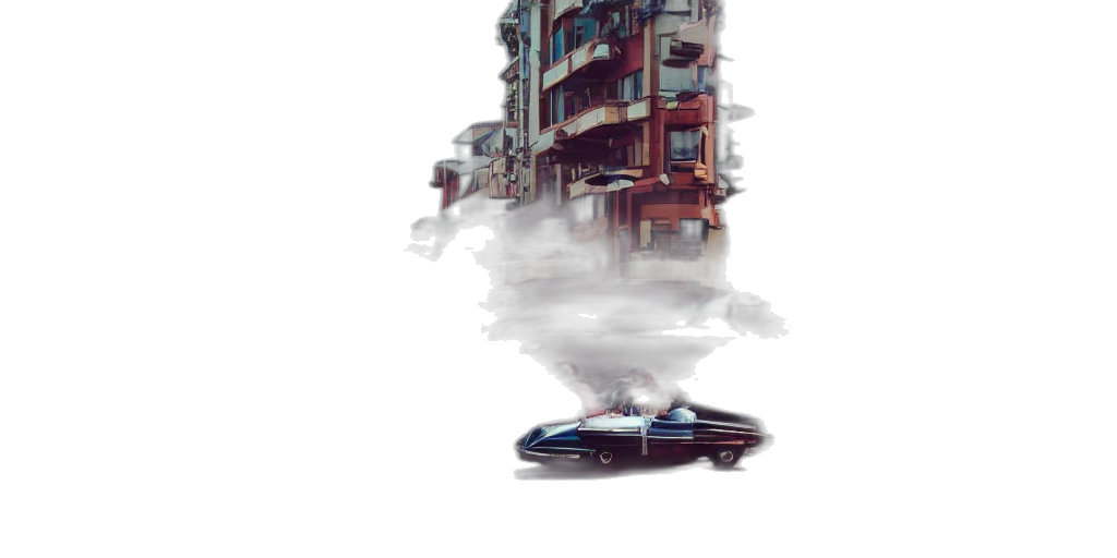 car, robot, jacket, building, concept art, watercolor, photorealistic, comic book art transparent PNG cut-out