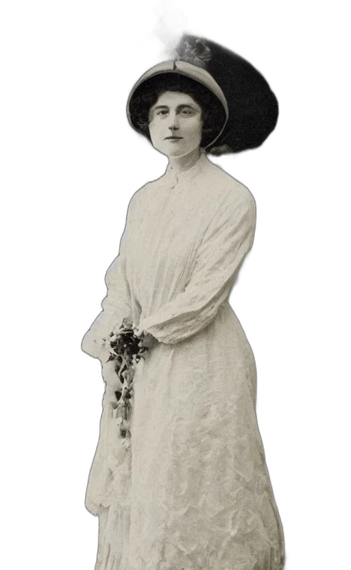 staff, dress, hat, face, photorealistic, portrait, lovely, lady transparent PNG cut-out