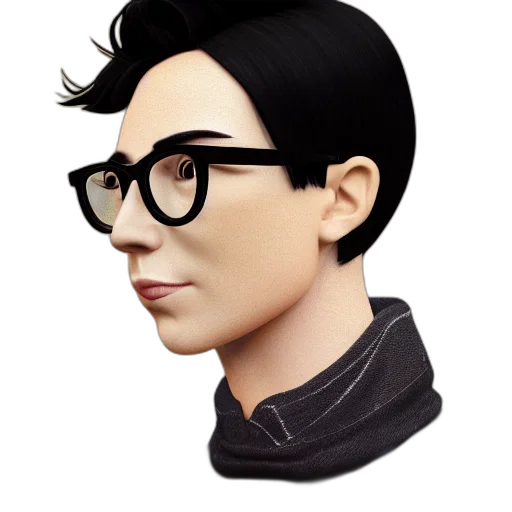 face, cartoon, 3d render, photorealistic transparent PNG cut-out