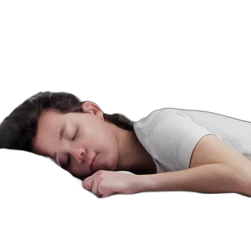face, photorealistic, 3d render, sleeping transparent PNG cut-out