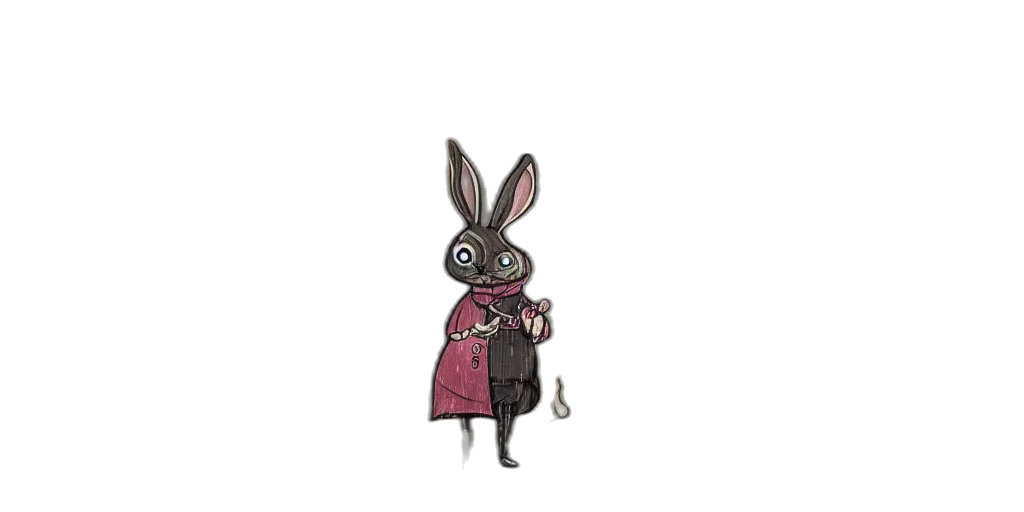 dress, animal, creature, staff, concept art, pixel art, cartoon, fantasy art transparent PNG cut-out
