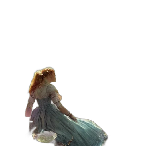 dress, staff, crown, jewelry transparent PNG cut-out