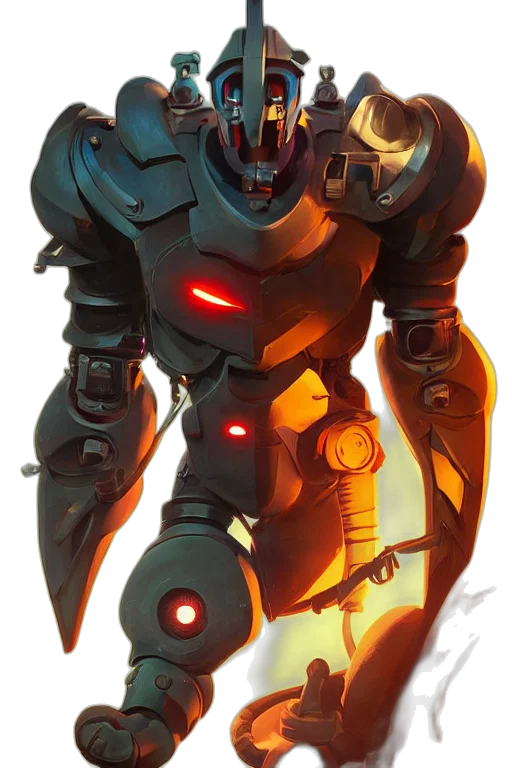 robot, concept art, comic book art, fantasy art transparent PNG cut-out