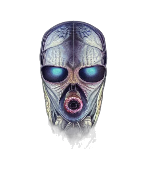 mask, face, creature, robot transparent PNG cut-out