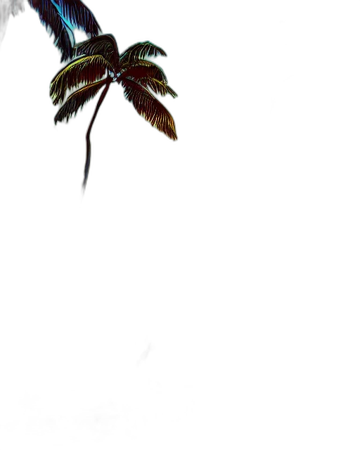 tree, umbrella, hair, staff, photorealistic, concept art, 3d render, pixel art transparent PNG cut-out