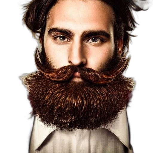 hair, face, photorealistic, beautiful, portrait, man, beard transparent PNG cut-out