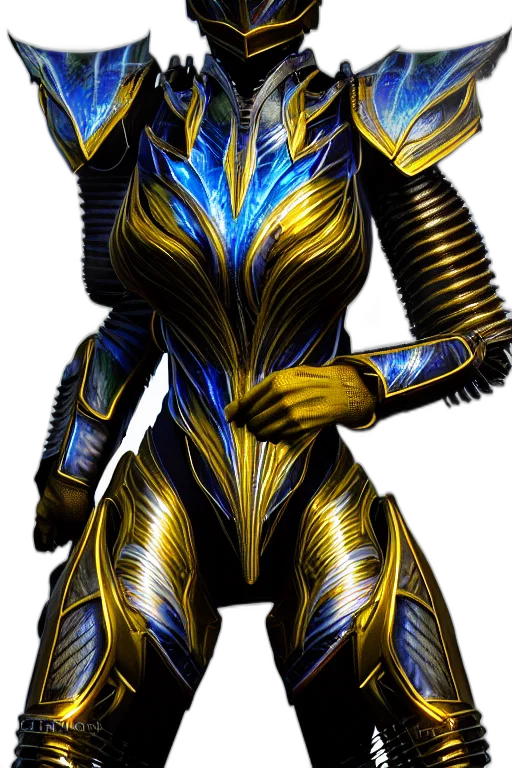 robot, concept art, 3d render, fantasy art, comic book art, golden, blue, photography transparent PNG cut-out