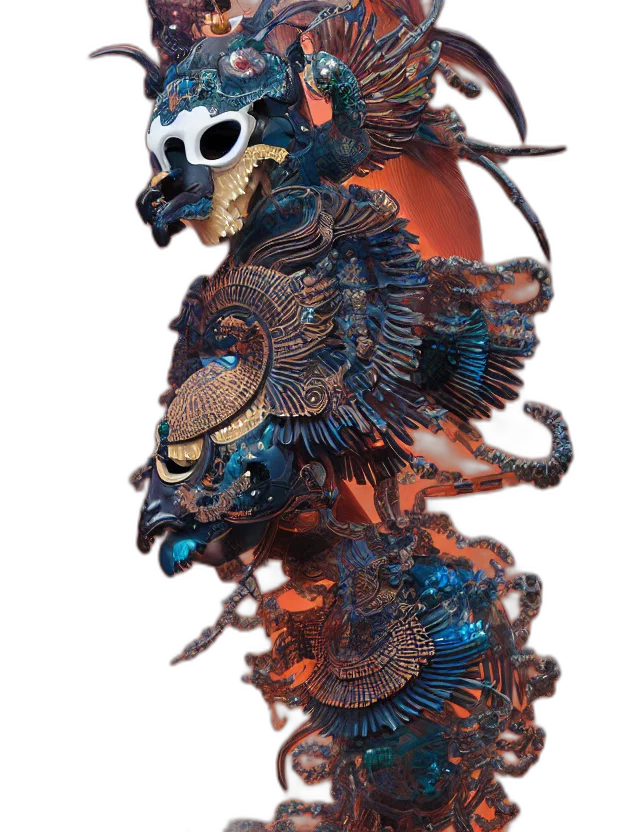 mask, dragon, robot, creature transparent PNG cut-out