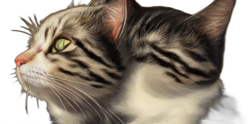 animal, creature, photorealistic, beautiful, painting, cat, hyperrealistic, high transparent PNG cut-out