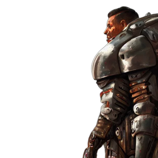 robot, concept art, fantasy art, portrait transparent PNG cut-out