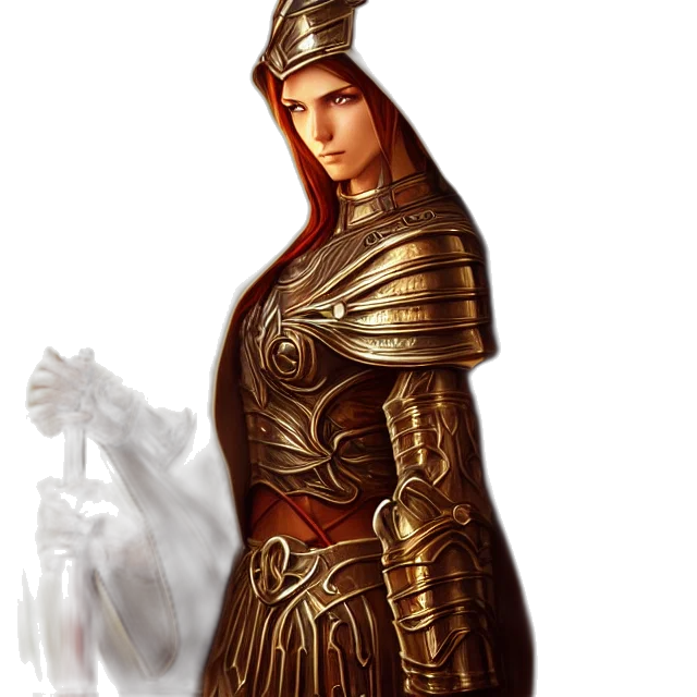 sword, staff, crown, dress, fantasy art, concept art, pixel art, 3d render transparent PNG cut-out
