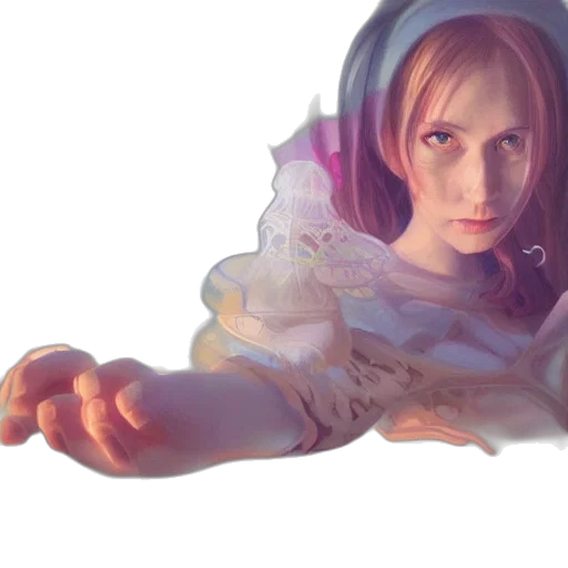 face, weapon, dress, staff transparent PNG cut-out