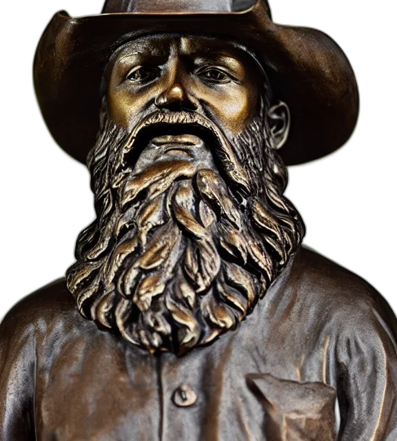 hat, face, photorealistic, 3d render, photo, medium, shot, bronze transparent PNG cut-out