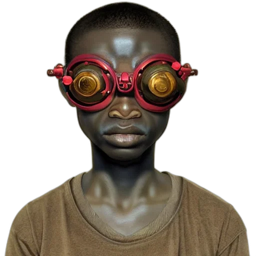 mask, face, robot, jewelry, 3d render, concept art, photorealistic, colourful transparent PNG cut-out