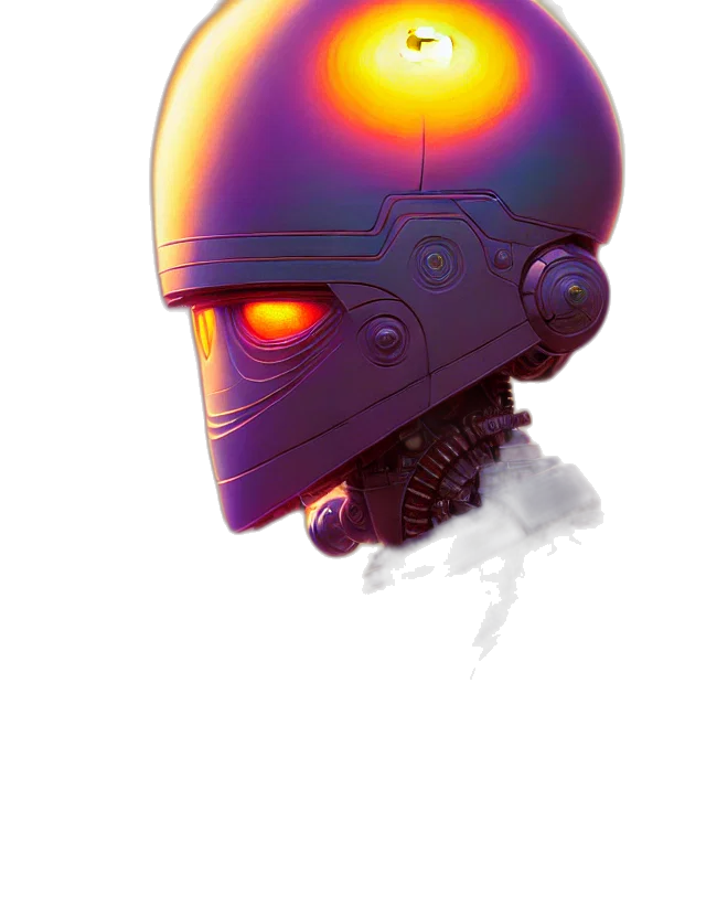 robot, mask, face, creature transparent PNG cut-out