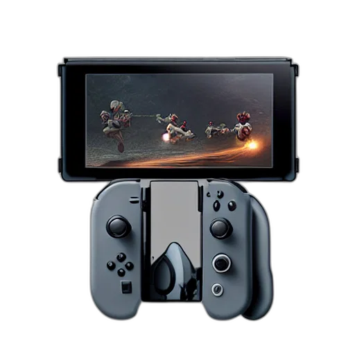weapon, concept art, 3d render, designed, nintendo, controller, switch, studio transparent PNG cut-out