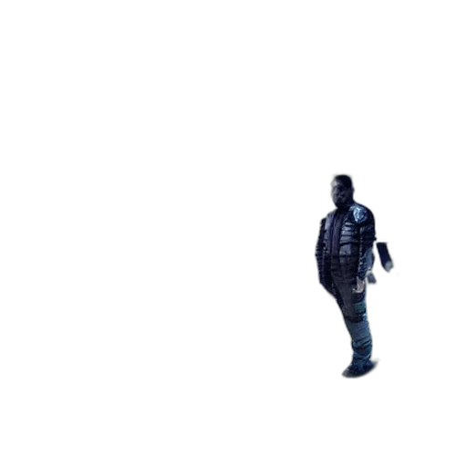 jacket, robot, weapon, mask, concept art, pixel art, 3d render, cyberpunk transparent PNG cut-out