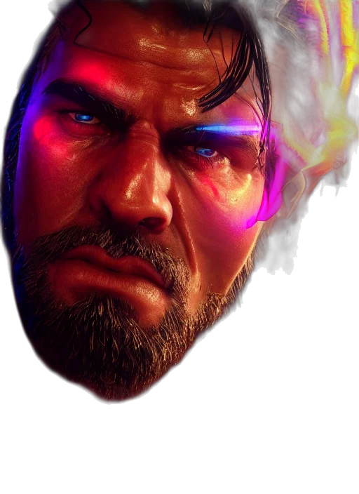 face, comic book art, concept art, fantasy art transparent PNG cut-out