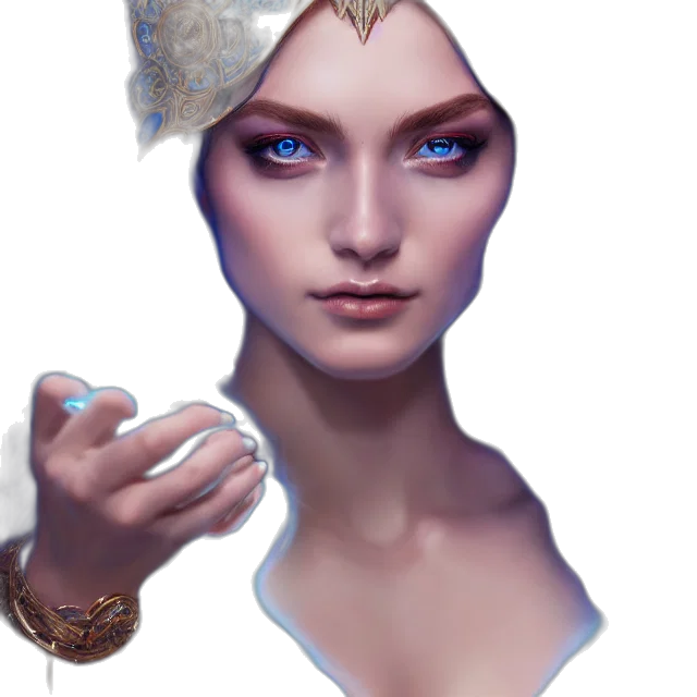 crown, jewelry, face, staff, fantasy art, concept art, photorealistic, pixel art transparent PNG cut-out