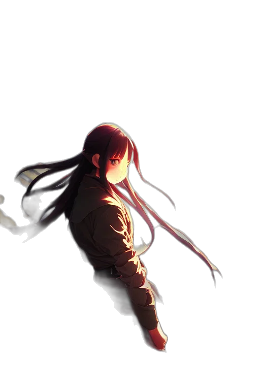 jacket, weapon, creature, hair transparent PNG cut-out