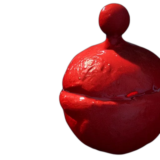crown, food, mask, 3d render, photorealistic, concept art, red, blood transparent PNG cut-out