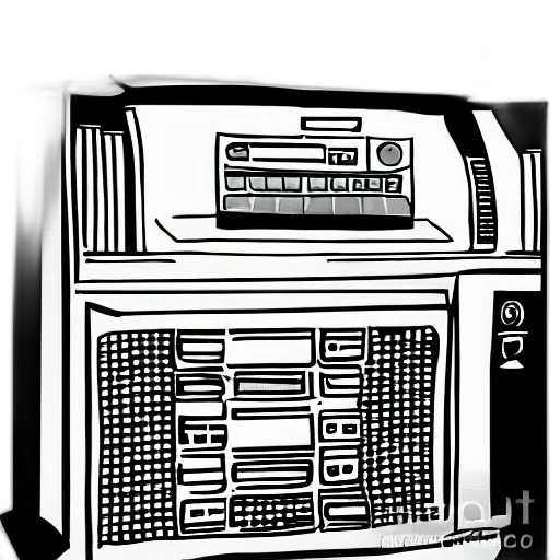 robot, staff, cartoon, concept art, pixel art, comic book art, monochrome, old transparent PNG cut-out