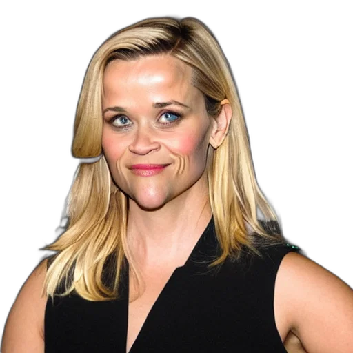 face, reese, witherspoon, holding, spoon, hyper, realistic, medium transparent PNG cut-out