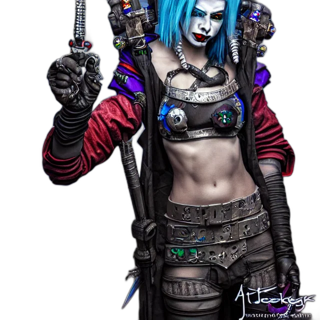 weapon, robot, staff, cyberpunk, concept art, fantasy art, comic book art, blue transparent PNG cut-out