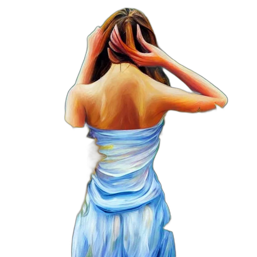 dress, face, mask, jewelry, oil painting, photorealistic, watercolor, concept art transparent PNG cut-out