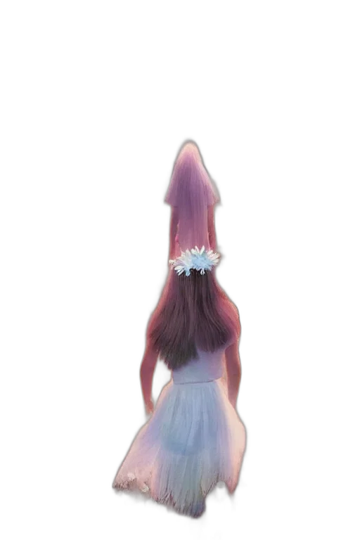 hair, dress, crown, creature transparent PNG cut-out