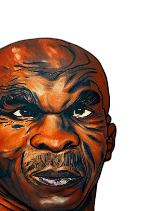 face, mask, comic book art, photorealistic, watercolor, concept art, portrait, mike transparent PNG cut-out