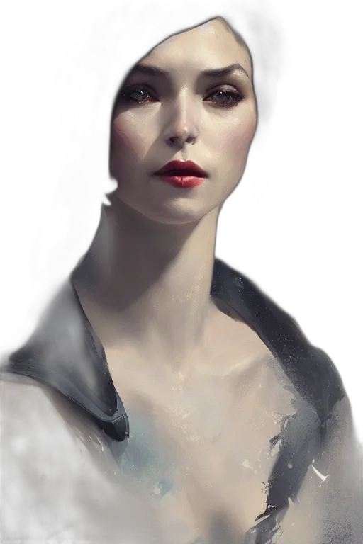 face, robot, mask, dress, photorealistic, concept art, fantasy art, oil painting transparent PNG cut-out
