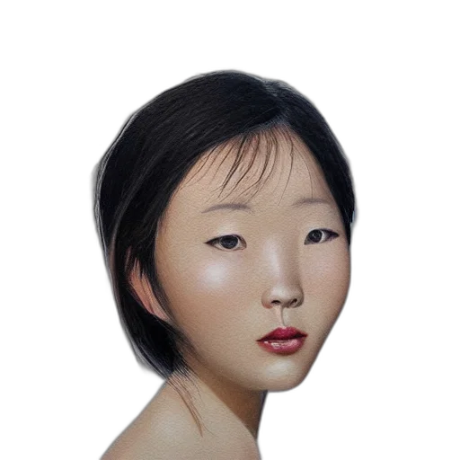 face, mask, hair, jewelry transparent PNG cut-out