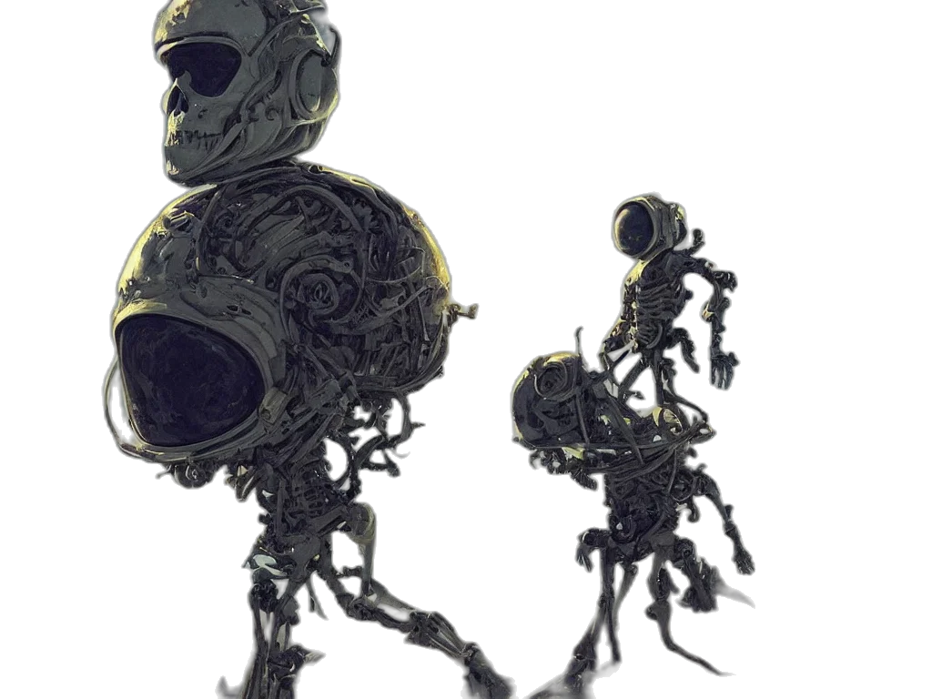robot, mask, creature, weapon transparent PNG cut-out