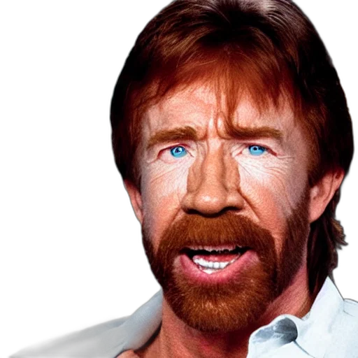 face, photorealistic, comic book art, cartoon, concept art, chuck, norris, calling transparent PNG cut-out