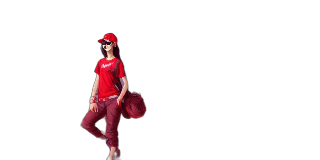 staff, hat, dress, 3d render transparent PNG cut-out