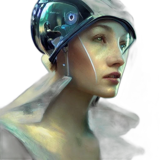 robot, face, mask, cyberpunk transparent PNG cut-out
