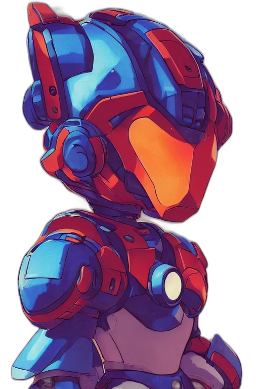 robot, weapon, face, jacket transparent PNG cut-out