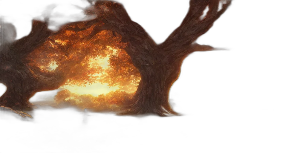 dragon, tree, hair, creature, concept art, fantasy art, 3d render, photorealistic transparent PNG cut-out